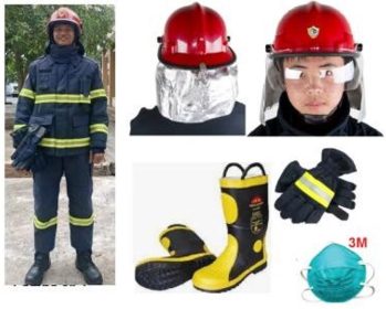 Bộ trang phục chống cháy Fire Pro-01 loại 4 lớp chịu nhiệt 300 độ màu xanh đen theo TT150 mới (Combo số 4 LOẠI TỐT)