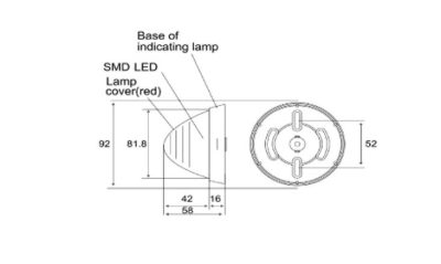 Sơ đồ cấu tạo của đèn báo cháy Changder CD-IL1