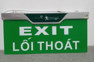 Đèn Exit kính trong Lilang 2 mặt không chỉ hướng XF-BLZD-2LREI 3WB