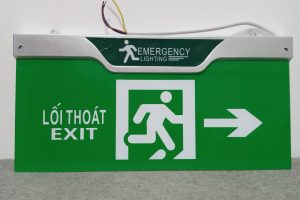 Đèn Exit kính trong Lilang 2 mặt không chỉ hướng XF-BLZD-2LREI 3WB