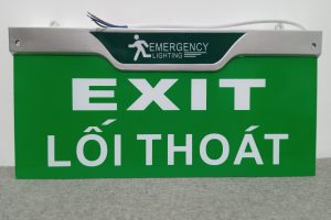 Đèn Exit kính trong Lilang 2 mặt không chỉ hướng XF-BLZD-2LREI 3WB