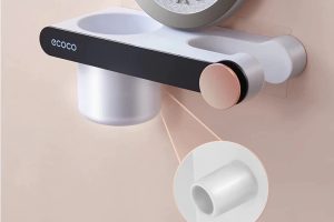 GIÁ ĐỂ MÁY SẤY TÓC KÈM CỐC ĐỂ ĐỒ TIỆN LỢI ECOCO E2208