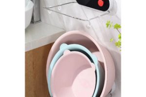 GIÁ ĐỂ THAU CHẬU, GIÁ ĐỂ ĐỒ NHÀ TẮM ĐA NĂNG CÓ MÓC TREO ECOCO E2128