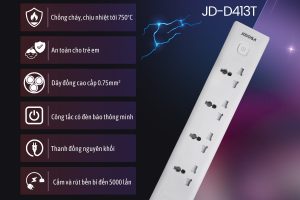 Ổ Cắm Điện Đa Năng Nhiều Lỗ Cắm JIDOSA JD-D413T Công Suất 2500W